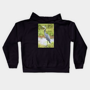 Blue or Black-headed Heron, Kenya Kids Hoodie